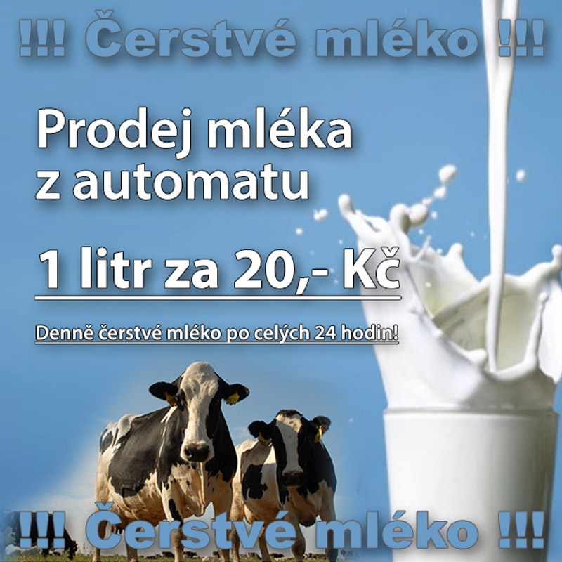 Prodej čerstvého mléka z automatu