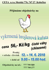 Prodej vykrmených brojlerů