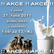 AKCE - prodej mléka