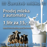 Prodej čerstvého mléka z automatu